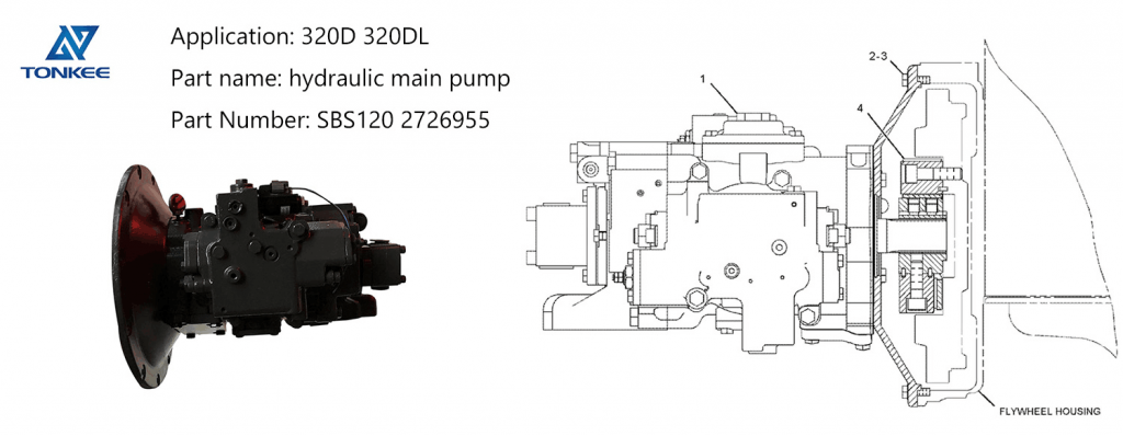 OEM HANDOK SBS120 2726955 hydraulic piston pump 320D 320DL hydraulic excavator main pump group suitable for CAT