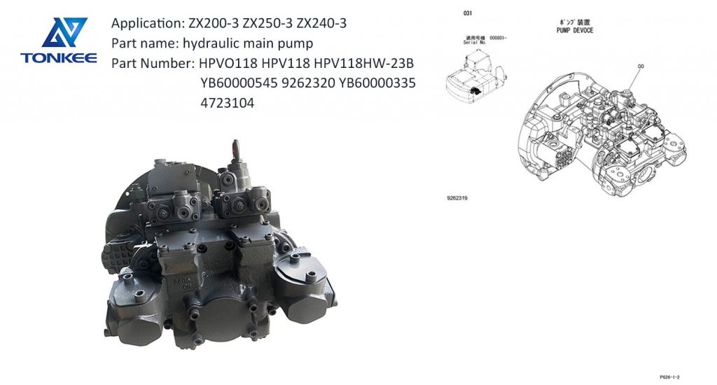 OEM new HANDOK HPV102GW RH23A 9195235 9191164 ZX200 ZX210-3G excavator piston pump suitable for HITACHI